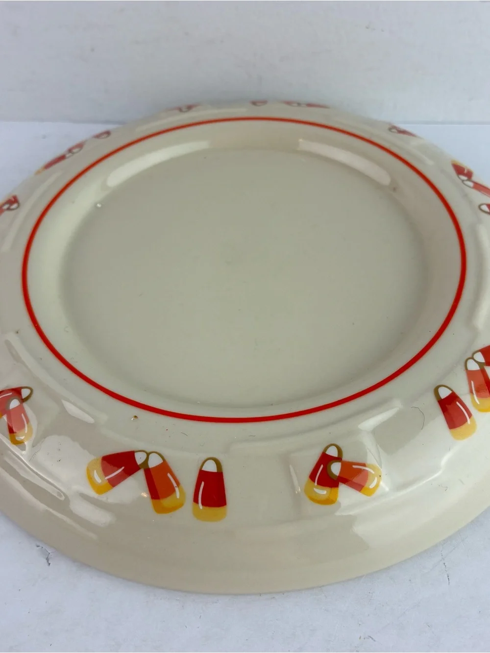 Longaberger 1999 Pottery Heirloom Collection Candy Corn Crock & Plate